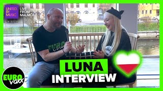 🇵🇱 POLAND EUROVISION 2024 LUNA  The Tower INTERVIEW  Live from Malmö [upl. by Eselrahc]