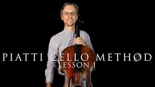 APiatti Method Cello Lesson 1  Cello Etudes for Beginners  Easy Exercises [upl. by Kcirtapnaes564]