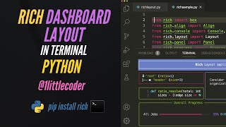 quotRichquot Colorful Dashboard Layout in ShellTerminal with Python [upl. by Osicnarf459]