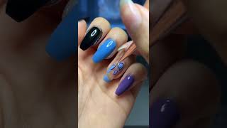 Jinx  Nails 💙💜 nails foryou fypシ゚viral nailart shortvideo [upl. by Moriah]