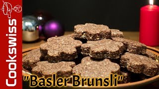 Traditional quotBasler Brunsliquot  Swiss Christmas Chocolate and Nut Cookie [upl. by Edbert]