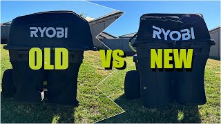 Ryobi Ride On Mower Catcher Comparison Out With The Old In With The New [upl. by Reklaw]