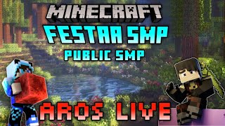 🔴 247 Minecraft Festaa SMP With Aros  Build something New  Day  18  minecraft multiplayer [upl. by Muns]