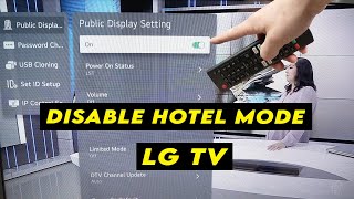 LG Smart TV How to Disable Hotel Mode [upl. by Rhett]