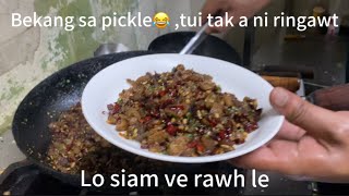 Nutrela pickle tui leh awlsam deuh a siam dansoya chunks pickle [upl. by Nylodam]