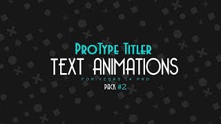 Free Vegas 14 pro Template  ProType Titler Text Animations Pack2 [upl. by Hammerskjold431]