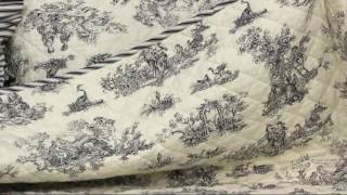 100 Cotton Reversible Toile Quilt with Shams on QVC [upl. by Dahlia]