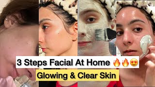 3 Steps Facial for Flawless Glowing Skin  Fast amp Amazing Results like Salon [upl. by Yelmene915]