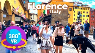 Florence Italy 🇮🇹  VR 360° 4K Immersive Walking Tour [upl. by Busch]