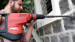 hilti te 70 core drill 65 mm on bazelt ston [upl. by Yreva]