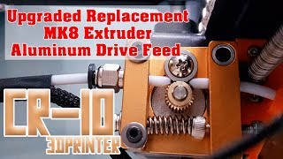 ✔ CR10 Replacement MK8 Extruder Aluminum Drive Feed  MacEwen3D [upl. by Akenahs]