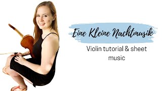 Eine Kleine Nachtmusik Violin Tutorial amp Sheet Music [upl. by Margarida]