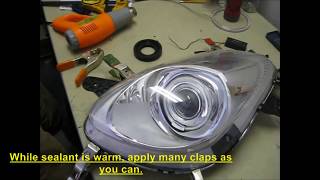 How to retrofit Pontiac Solstice headlights with FX35 xenon projectors Part 2 of 2 [upl. by Bandeen]