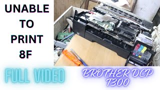 UNABLE TO PRINT 8F BROTHER PRINTER PROBLEM FIX  HOW TO REPAIR FULL VIDEO [upl. by Higbee]