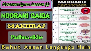 Noorani qaida lesson 1  Class arabic  Tajweed makhraj of arabic letters Part 2 [upl. by Pace]