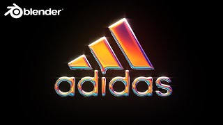 Colorful Chrome Logo Effect in Blender 3D  Blender 3D Tutorial [upl. by Acnoib]