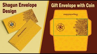 DL Envelope । Gift Envelope Design । Die cut  Template Perfect Tutorial । DIY । on Adobe Illustrato [upl. by Nosydam]