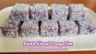 BÁNH KHOAI LANG TÍM dẻo mềm tốt cho sức khoẻ  Steamed purple sweet potato kuih  Cô Tư Hà Lan [upl. by Flann314]