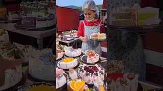 variety of pastries 🍰😋cake shortsfeed shorts viralvideo streetfood [upl. by Ahsimat239]