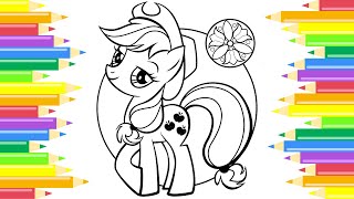 Applejack My Little Pony Colouring [upl. by Solorac]