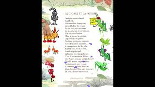 La cigale et la fourm French Poem 🐜 La cigale et la fourmi de Jean de la Fontaine 🐜 [upl. by Ansell]