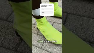 Socks go over or under bib tights for cycling [upl. by Wootan]