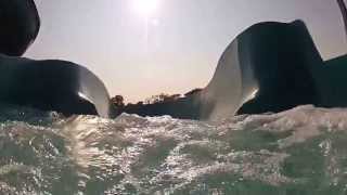 Blue Lagoon Water Park Pembrokeshire Outdoor Slide [upl. by Fanestil]