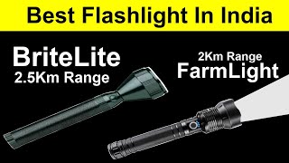 Best Flashlight Torches In India Comparison Britelite Vs Farm Light [upl. by Ocinemod]