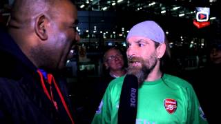 Arsenal 2 Fulham 0  Bully Gets Szczesnys Shirt  ArsenalFanTVcom [upl. by Ahsemak]