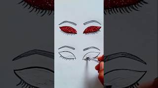 Red Glitter Vs Golden Glitter  Which One Is Best glitter glitteryeyes art [upl. by Aschim]