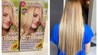 Brunette to Blonde at home using Garnier Nutrisse Ultra Color [upl. by Tnomad904]