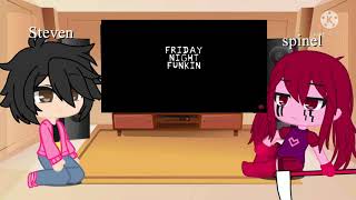 Steven and spinel react to fnf Glitched￼ Steven and spinel￼ part 1 [upl. by Desdamonna585]