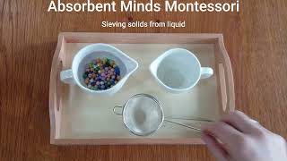 Montessori Practical Life Sieving [upl. by Caryn]