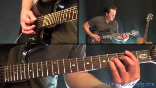 Metallica  One Guitar Lesson Pt2  All HeavyDistorted Rhythm Parts [upl. by Marquez]