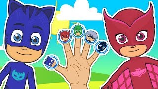 PJ MASKS Finger family with Catbow Owlette and Gekko  PJ Masks Cartoons for kids [upl. by Yarased]