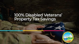 100 Disabled Veterans Property Tax Savings [upl. by Helbonnah]