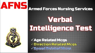 AFNS Verbal Intelligence Test Coding amp Decoding  Age  Speed Related  Days Related Verbal Mcqs [upl. by Atnas]