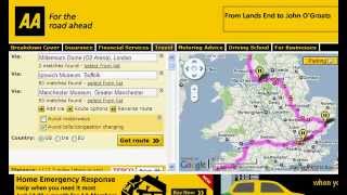 Using the AA Route Planner for Planning a UK Road Tripflv [upl. by Diahann]