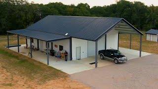 40x80 Barndominium  Summerville Texas  Great Western Steel Building Systems [upl. by Nonregla416]