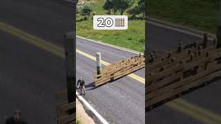 How Much Wooden Fence To Stop A Lamborghini [upl. by Akirre]