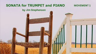 Stephenson  Sonata 1 for Trumpet and Piano I Maestoso  March score video [upl. by Ramberg]