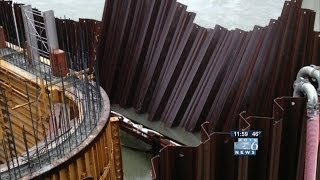 Cofferdam collapses in Gladstone [upl. by Sukey778]