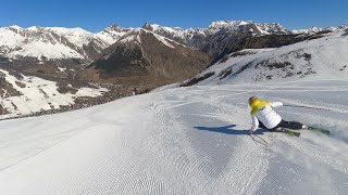 Skiing in Livigno Mottolino slope 3 👍⛷🇮🇹 with Yves Van Der Eynden [upl. by Beckerman]