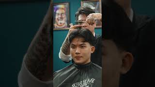 Kiểu Tóc quot2 trong 1quot Tapered Fade Pompadour amp Side Part  Reuzel Vietnam x Barbershop Vũ Trí [upl. by Hendren]