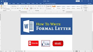 msword mswordinhindi How to write Formal letter in MSWord specially for beginner [upl. by Niall]