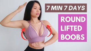 7 DAY REDUCE SAGGING do this daily to get round lifted breasts firm up bustline glowing skin [upl. by Ycnej]