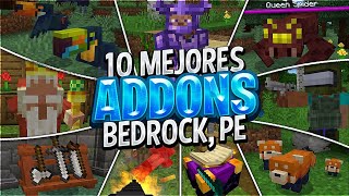 😯Top 10 MEJORES ADDONS SURVIVAL para MINECRAFT 120 12051 BEDROCK y PE ADDONS MINECRAFT PE 120 [upl. by Nnyw859]