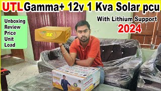 utl gamma plus 1kva 12v pure sine wave solar inverter  Unboxing Review Price Installation 2024 [upl. by Eixela]