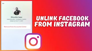 How to unlink facebook page from instagram business account [upl. by Lacy185]