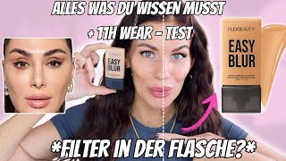 FILTER ODER CAKE FACE HUDA BEAUTY EASY BLUR FOUNDATION REVIEW  11 H WEARTEST I Tahmina Savci [upl. by Sheline]